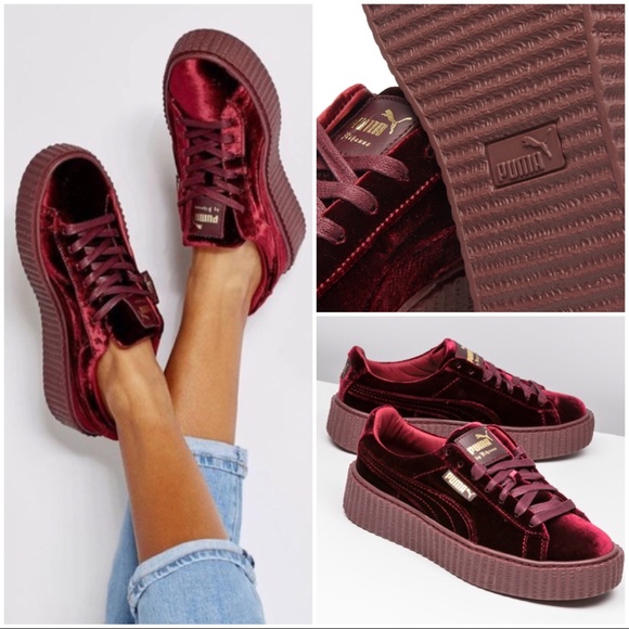 NWT 🔥FENTY x PUMA🔥 Royal Purple Velvet Creepers - Picture 5 of 8